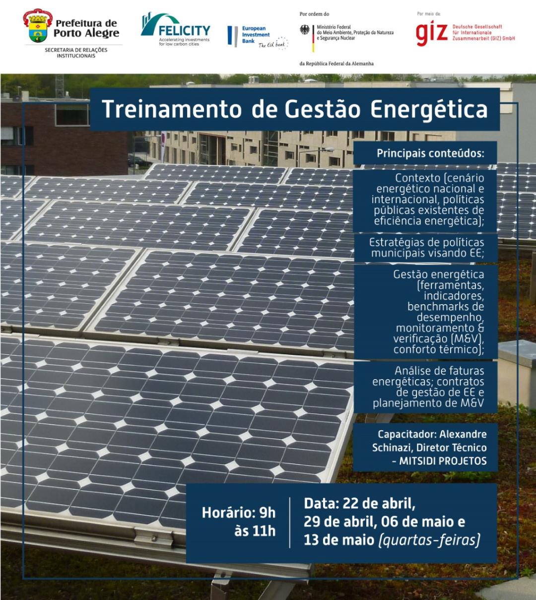 Técnicos do Paranacidade e de Municípios do PR participam de Treinamento sobre Gestão de Energia 

