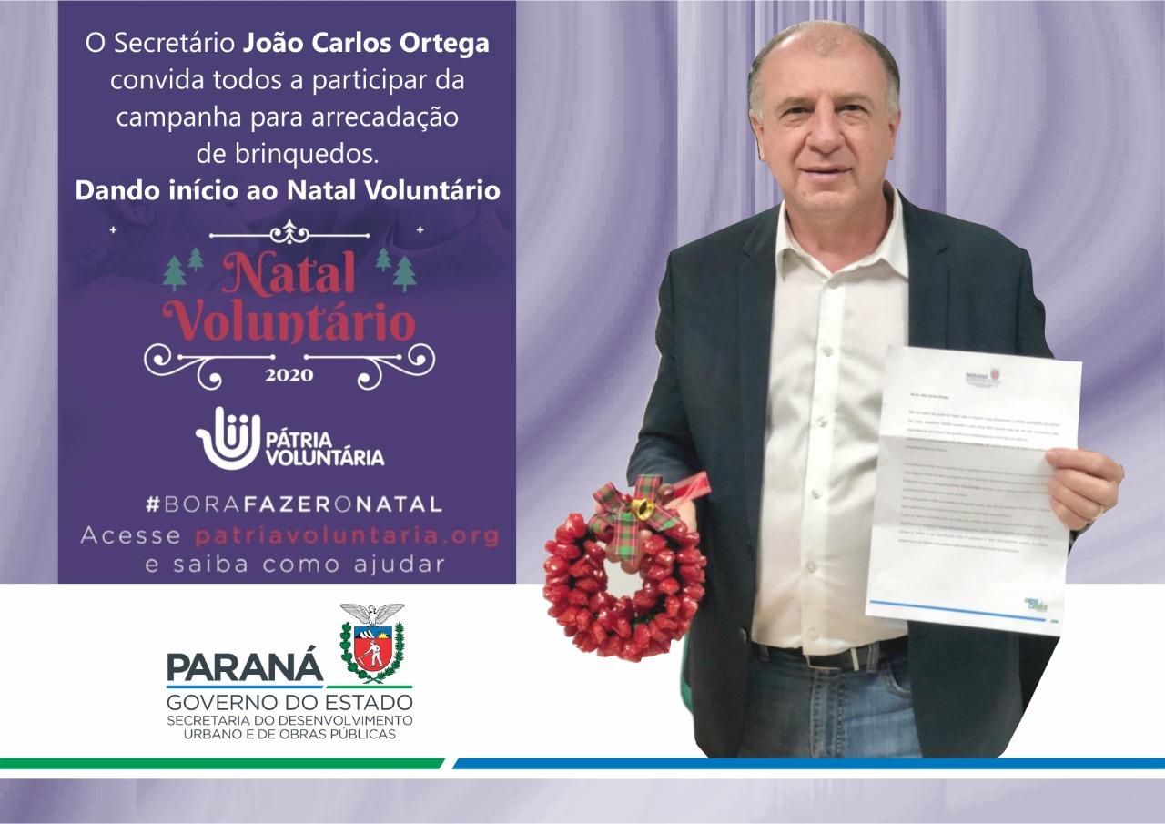 Ortega conclama comunidade a participar do Natal Voluntário