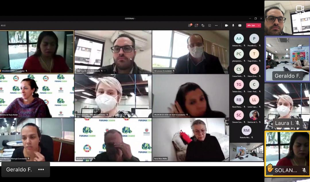 Reunião virtual no Paranacidade para ampliar sensibilização aos ODSs