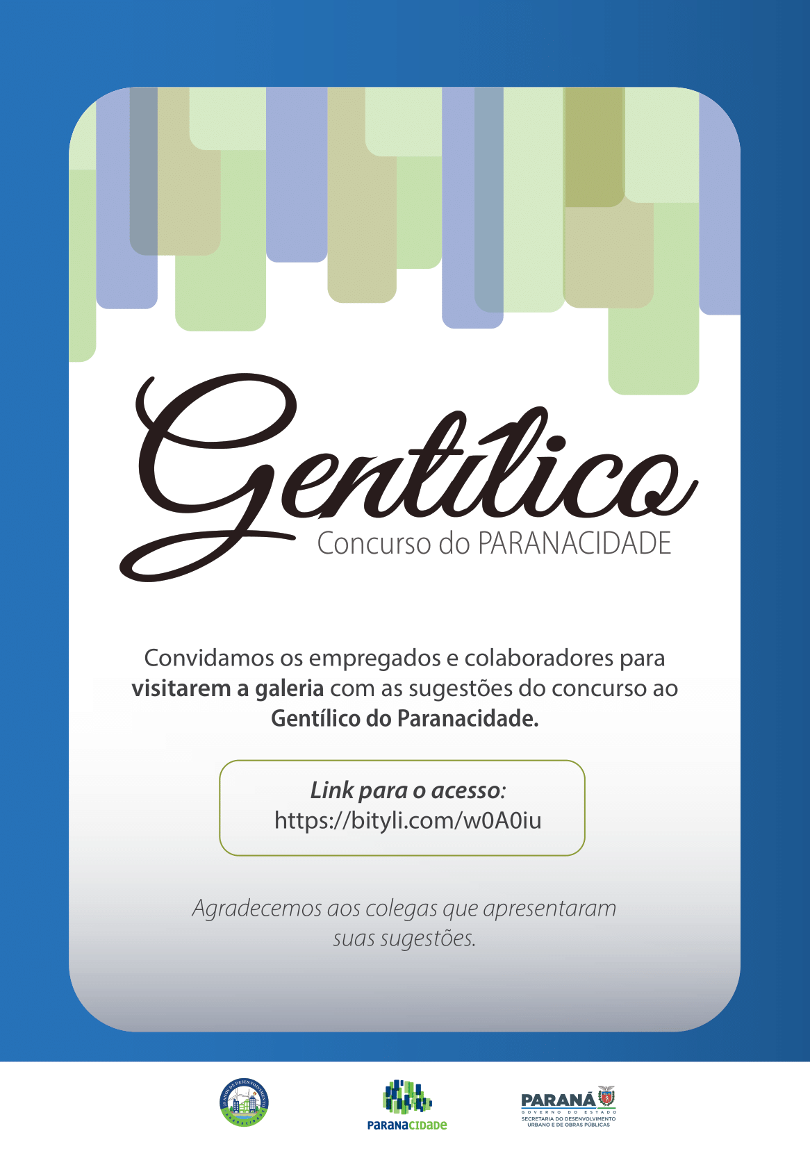 Gentílicos do Concurso do PARANACIDADE já estão em Exposição Virtual. Confira