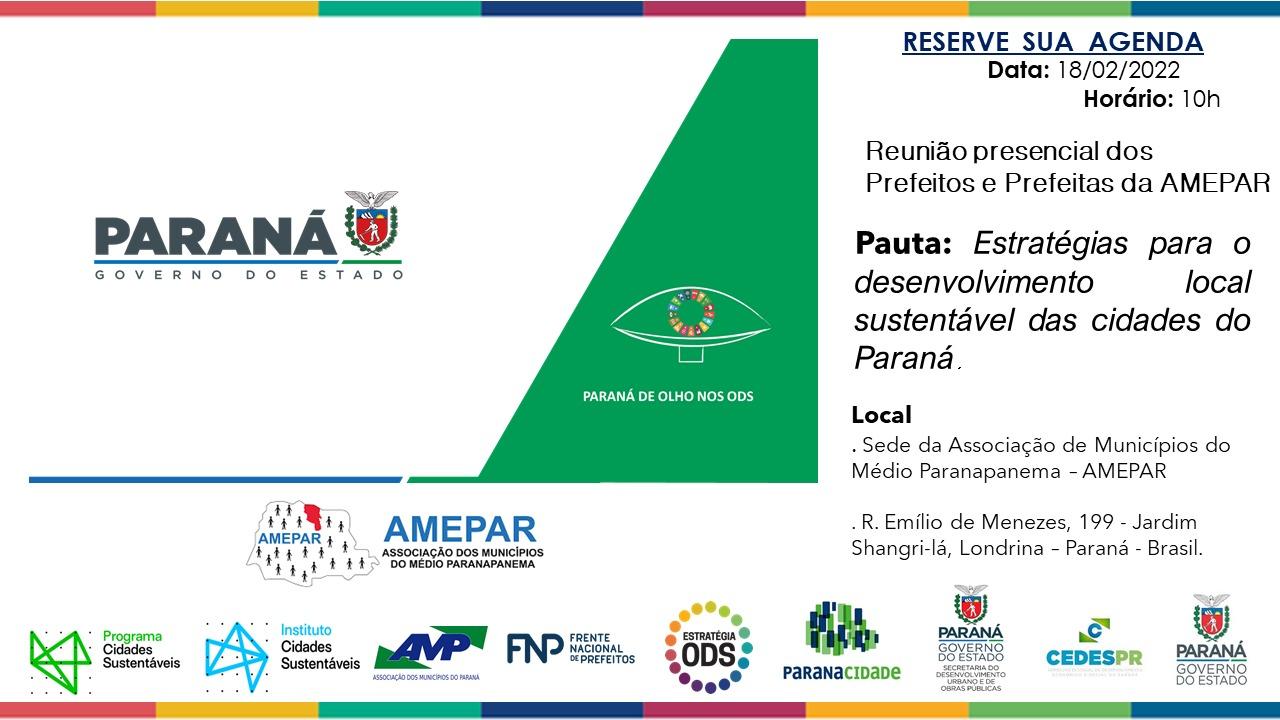 Evento sobre Estratégia para o Desenvolvimento Local Sustentável chega à Região da AMEPAR