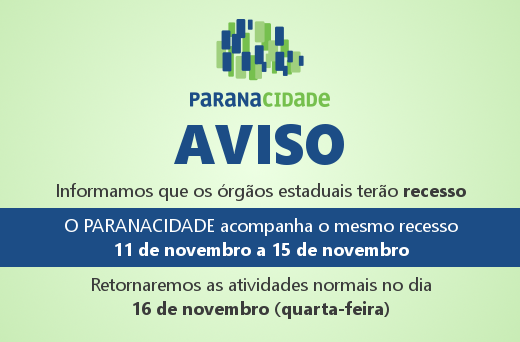 Recesso: 11 de novembro a 15 de novembro