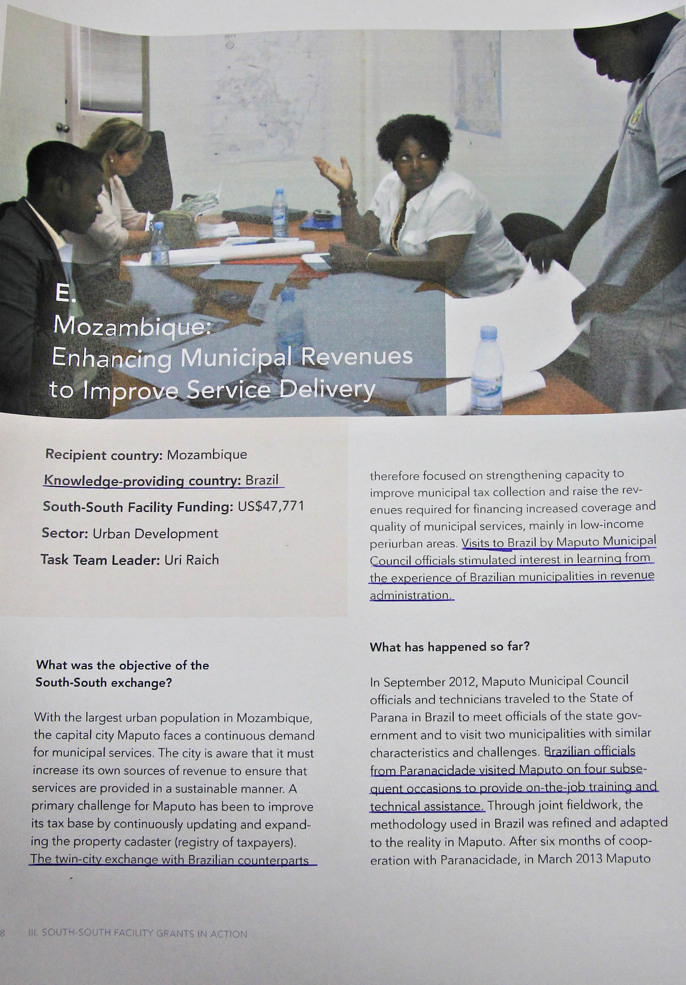 Cooperação Técnica entre SEDU/Paranacidade e Moçambique recebe referência internacional em Revista sobre Boas Práticas