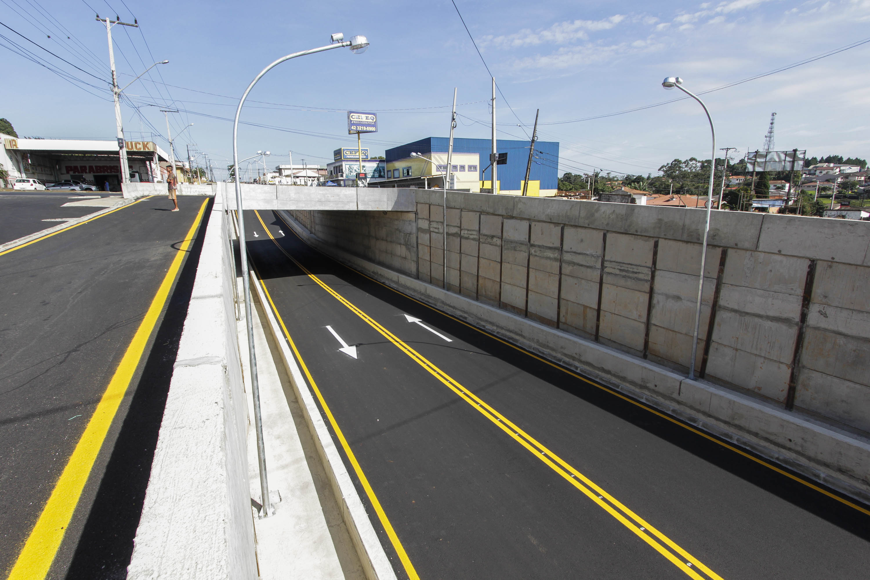 Inaugurada trincheira que agiliza o trânsito e dá maior segurança à população em Ponta Grossa