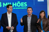 Ratinho Junior confirma R$ 363 milhões para 10 Cidades em sete Regiões do Estado