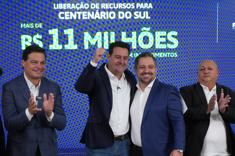 Ratinho Junior confirma R$ 363 milhões para 10 Cidades em sete Regiões do Estado