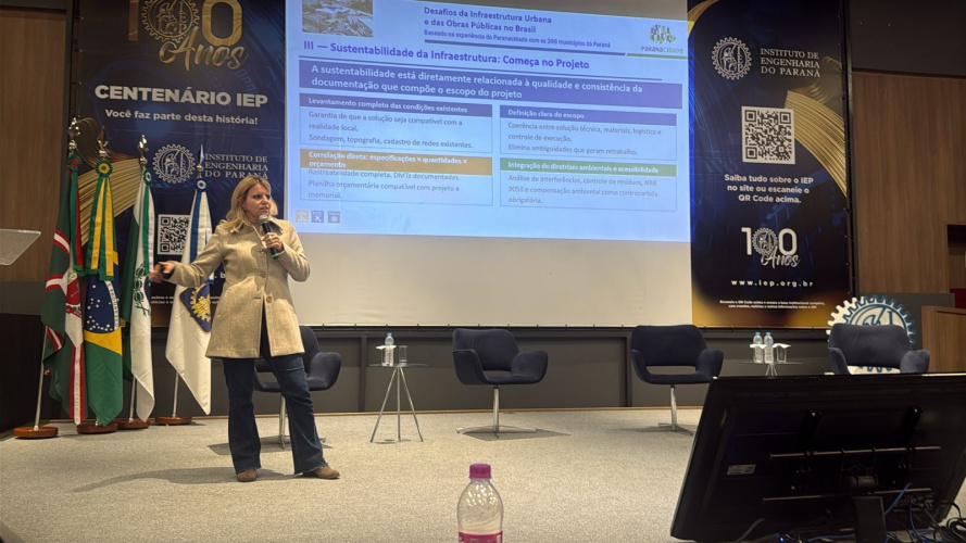 Em palestra no IEP, Camila Mileke Scucato recomenda Caminhos para Superar Desafios em Infraestrutura Urbana e Obras Públicas