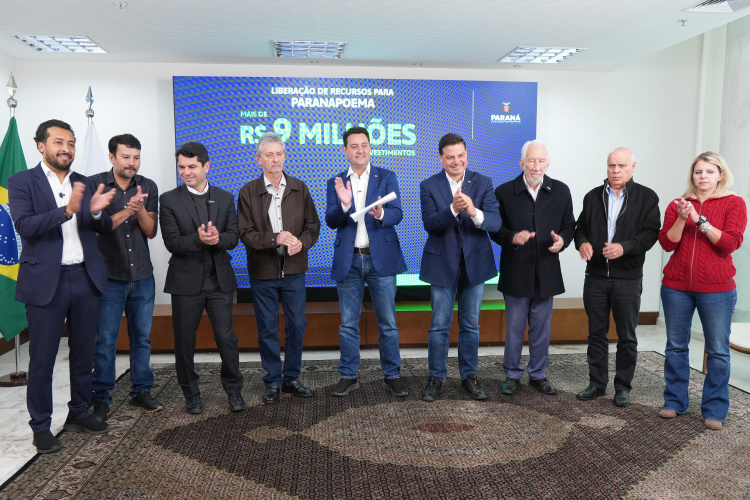 Ratinho Junior confirma quase R$ 890 milhões para obras e investimentos em 12 Municípios