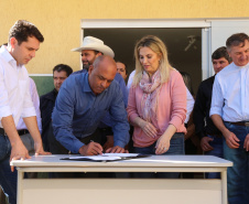 Governadora Cida Borghetti, em Doutor Ulysses, no Vale do Ribeira, assina convênios e anuncia obras de infraestrutura para o município.Doutor Ulysses, 24/06/2018.Foto: José Fernando Ogura/ANPr