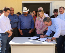 Governadora Cida Borghetti, em Doutor Ulysses, no Vale do Ribeira, assina convênios e anuncia obras de infraestrutura para o município.Doutor Ulysses, 24/06/2018.Foto: José Fernando Ogura/ANPr
