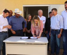 Governadora Cida Borghetti, em Doutor Ulysses, no Vale do Ribeira, assina convênios e anuncia obras de infraestrutura para o município.Doutor Ulysses, 24/06/2018.Foto: José Fernando Ogura/ANPr
