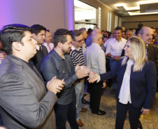 A governadora Cida Borghetti esteve em Ponta Grossa, nos Campos Gerais, onde firmou convênios para investimentos nos municípios da região