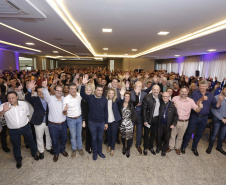 A governadora Cida Borghetti esteve em Ponta Grossa, nos Campos Gerais, onde firmou convênios para investimentos nos municípios da região