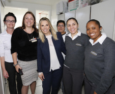 A governadora Cida Borghetti esteve em Ponta Grossa, nos Campos Gerais, onde firmou convênios para investimentos nos municípios da região