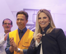 A governadora Cida Borghetti esteve em Ponta Grossa, nos Campos Gerais, onde firmou convênios para investimentos nos municípios da região
