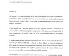 LEI ELEITORAL: PARANACIDADE EXPLICA TRANSFERÊNCIA ANTECIPADA DE RECURSOS DE CONVÊNIOS