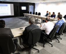 O secretário estadual do Desenvolvimento Urbano (Sedu), Silvio Barros, conduziu nesta segunda-feira (27) a reunião entre as equipes de transição e fez um balanço detalhado das atividades da pasta nos últimos sete meses.  - Curitiba, 26/11/2018  -  Foto: Rogério Machado