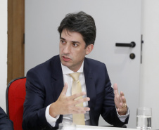 Posse do Conselho de Administração do Serviço Social Autônomo Paranacidade. Tomaram posse os secretários João Carlos Ortega, secretário do Desenvolvimento Urbano; René de Oliveira Garcia Júnior, secretário da Fazenda e Valdemar Bernardo Jorge (foto), secretário do Planejamento.  ? Curitiba, 02/01/2019  -  Foto: Arnaldo Alves/ANPr