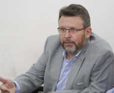 Posse do Conselho de Administração do Serviço Social Autônomo Paranacidade. Tomaram posse os secretários João Carlos Ortega, secretário do Desenvolvimento Urbano; René de Oliveira Garcia Júnior, secretário da Fazenda e Valdemar Bernardo Jorge, secretário do Planejamento. Na foto, Wilson Bley Lipski. ? Curitiba, 02/01/2019  -  Foto: Arnaldo Alves/ANPr