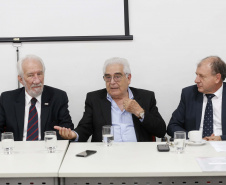 Posse do Conselho de Administração do Serviço Social Autônomo Paranacidade. Tomaram posse os secretários João Carlos Ortega, secretário do Desenvolvimento Urbano; René de Oliveira Garcia Júnior, secretário da Fazenda e Valdemar Bernardo Jorge, secretário do Planejamento.  ? Curitiba, 02/01/2019  -  Foto: Arnaldo Alves/ANPr