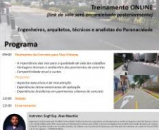 Técnicos do Paranacidade participam de treinamento sobre pavimentação em concreto