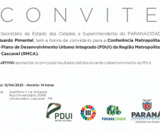 Pimentel conclama políticos, autoridades e população à apresentação do Relatório Final do PDUI de Cascavel