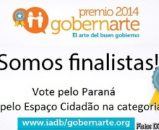 Vamos votar pelo Paraná. Programa Espaço Cidadão é finalista no Prêmio Governarte 2014