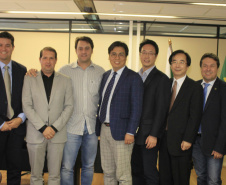 Empresários coreanos mostram projetos e convidam Ratinho Junior à inauguração do Escritório da empresa na China