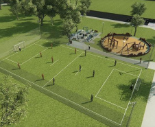 Prudentópolis inicia uma obra do Meu Campinho na Comunidade de Vila das Flores.