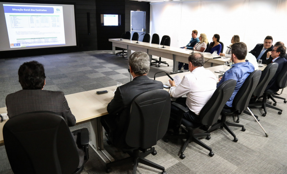 O secretário estadual do Desenvolvimento Urbano (Sedu), Silvio Barros, conduziu nesta segunda-feira (27) a reunião entre as equipes de transição e fez um balanço detalhado das atividades da pasta nos últimos sete meses.  - Curitiba, 26/11/2018  -  Foto: Rogério Machado