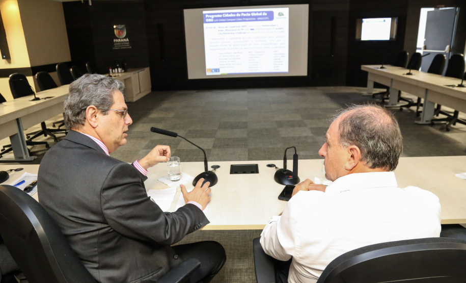 O secretário estadual do Desenvolvimento Urbano (Sedu), Silvio Barros, conduziu nesta segunda-feira (27) a reunião entre as equipes de transição e fez um balanço detalhado das atividades da pasta nos últimos sete meses.  - Curitiba, 26/11/2018  -  Foto: Rogério Machado