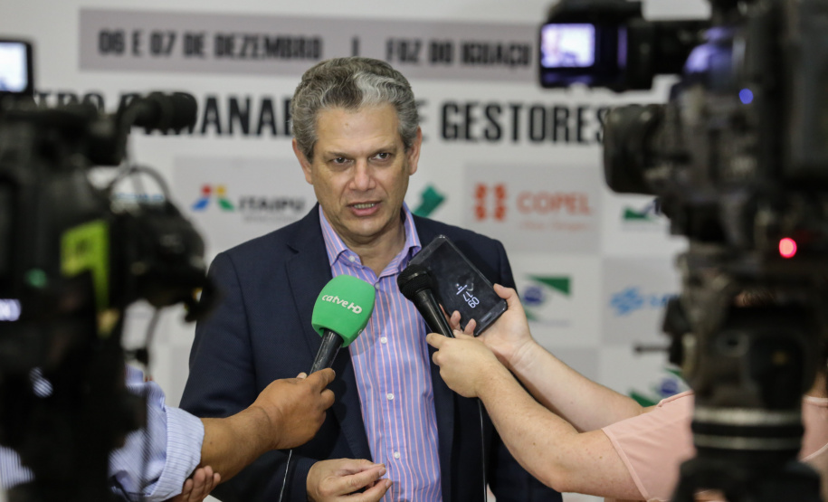 Encontro Paranaense de Gestores Municipais, em Foz do Iguaçu. O secretário estadual do Desenvolvimento Urbano, Silvio Barros, fez palestra sobre O Pacto Global da ONU e o Futuro dos Municípios.   -  Foz do Iguaçu, 07/12/2018  0  Foto: Rogério Machado / SECS