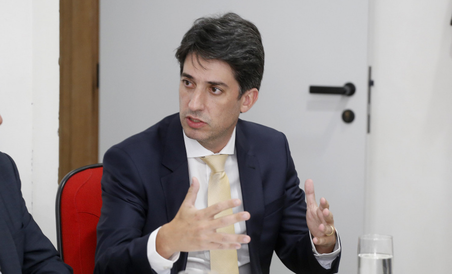 Posse do Conselho de Administração do Serviço Social Autônomo Paranacidade. Tomaram posse os secretários João Carlos Ortega, secretário do Desenvolvimento Urbano; René de Oliveira Garcia Júnior, secretário da Fazenda e Valdemar Bernardo Jorge (foto), secretário do Planejamento.  ? Curitiba, 02/01/2019  -  Foto: Arnaldo Alves/ANPr