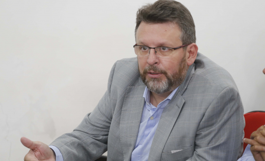 Posse do Conselho de Administração do Serviço Social Autônomo Paranacidade. Tomaram posse os secretários João Carlos Ortega, secretário do Desenvolvimento Urbano; René de Oliveira Garcia Júnior, secretário da Fazenda e Valdemar Bernardo Jorge, secretário do Planejamento. Na foto, Wilson Bley Lipski. ? Curitiba, 02/01/2019  -  Foto: Arnaldo Alves/ANPr