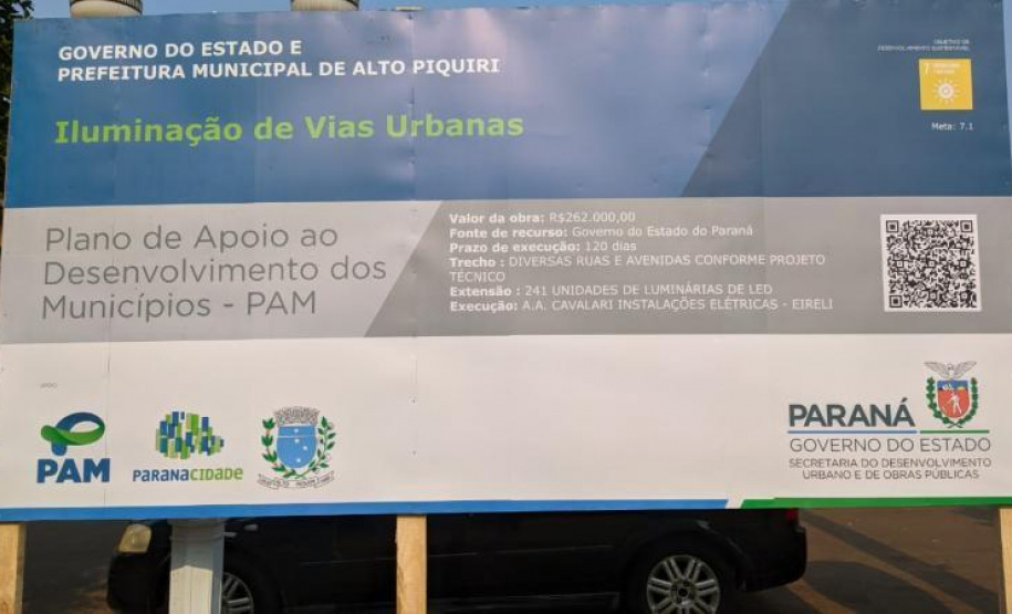 Alto Piquiri vai ter Sistema de Iluminação Pública a LED