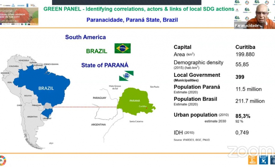 Trabalho da SEDU/PARANACIDADE é apresentado em evento internacional sobre Agenda 2030