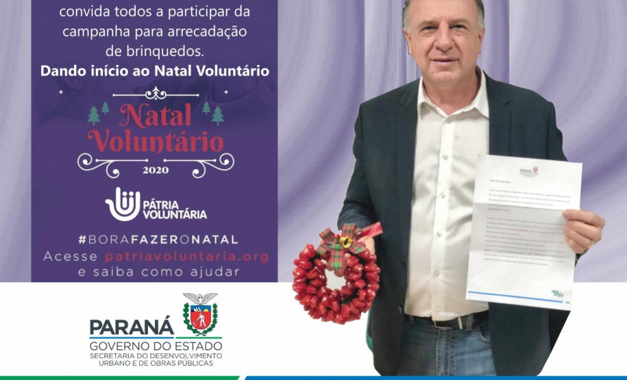 Ortega conclama comunidade a participar do Natal Voluntário