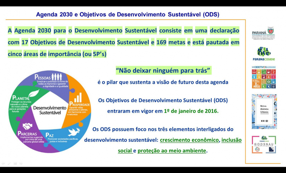 Paranacidade faz encontros para identificar relação entre ações e os ODSs