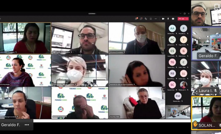 Reunião virtual no Paranacidade para ampliar sensibilização aos ODSs