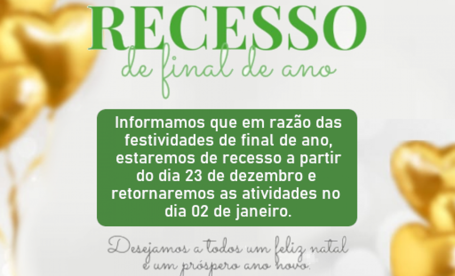 Recesso de final de ano 2022 Recesso de final de ano 2022