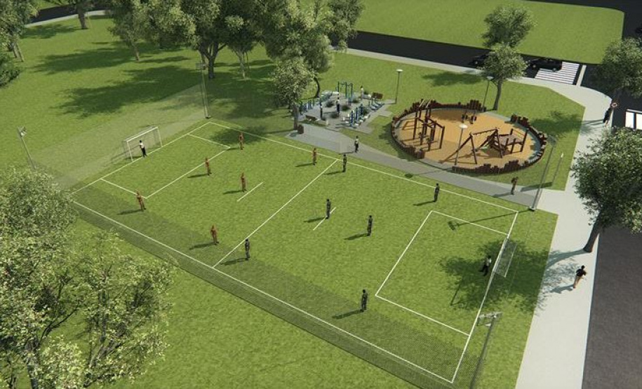 Prudentópolis inicia uma obra do Meu Campinho na Comunidade de Vila das Flores.