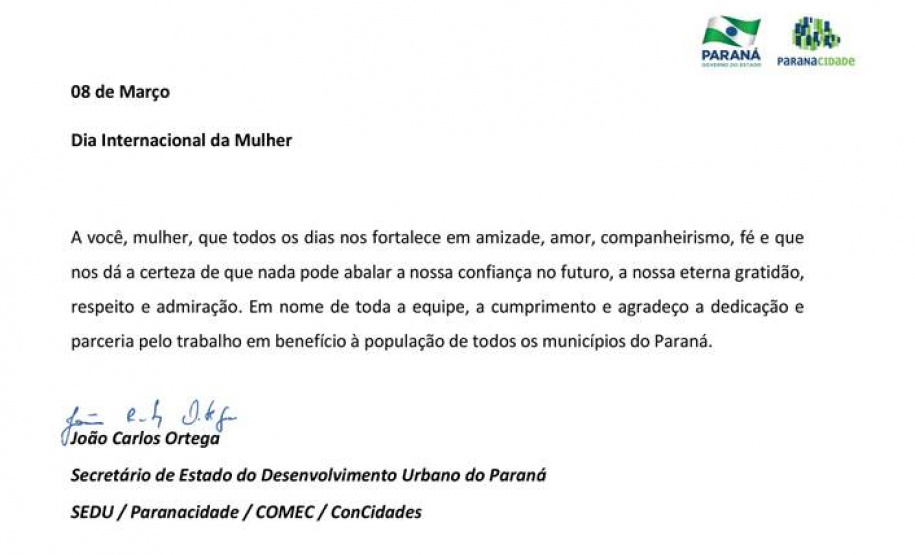 “Mulheres guerreiras e exemplares fazem parte do Governo do Paraná”, diz o secretário da SEDU
