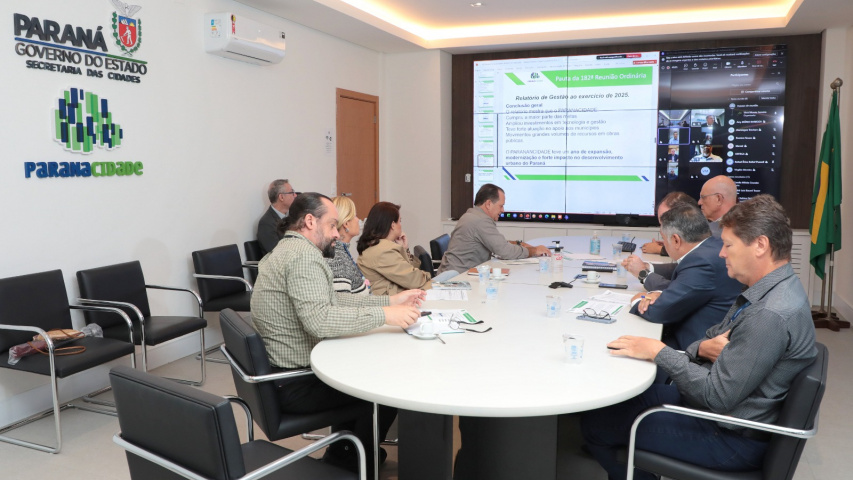 Relatório de Gestão do Paranacidade de 2025 tem aprovação unânime do Conselho de Administração