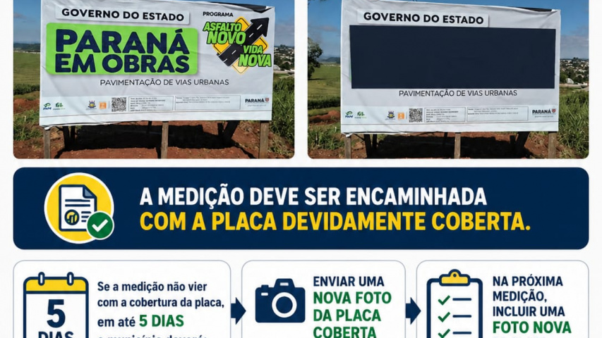 ATENÇÃO GESTORES PÚBLICOS: PLACAS DE OBRAS DEVEM SER COBERTAS NO PERÍODO ELEITORAL