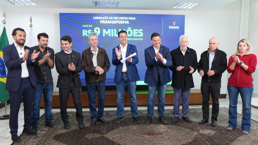 Ratinho Junior confirma quase R$ 890 milhões para obras e investimentos em 12 Municípios